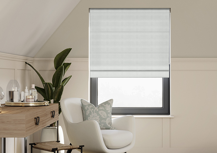 Shima Faux Silk, Silver - Twist&Fit Roman Blind - Image 3